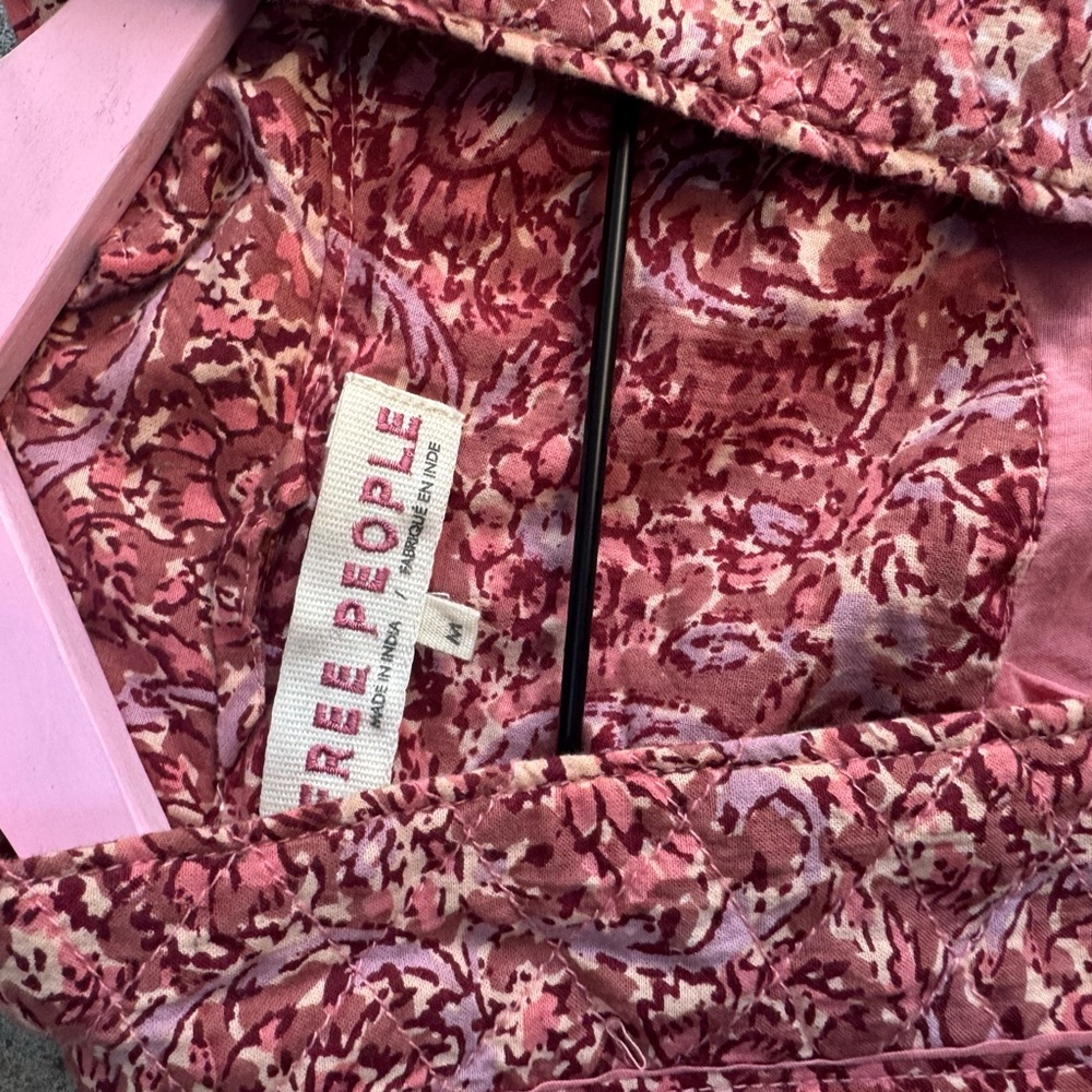 Free People Red Patterned Blouse - image 4